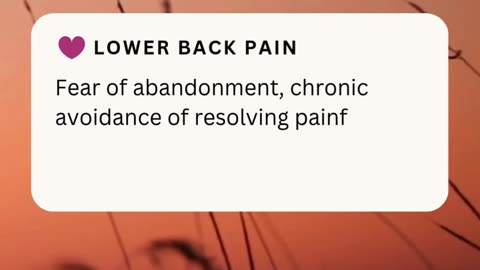 LOWER BACK PAIN ❤️