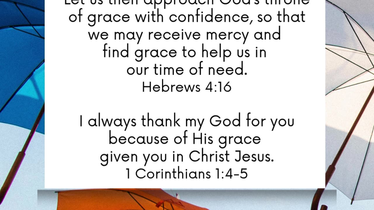 God's grace is like an umbrella