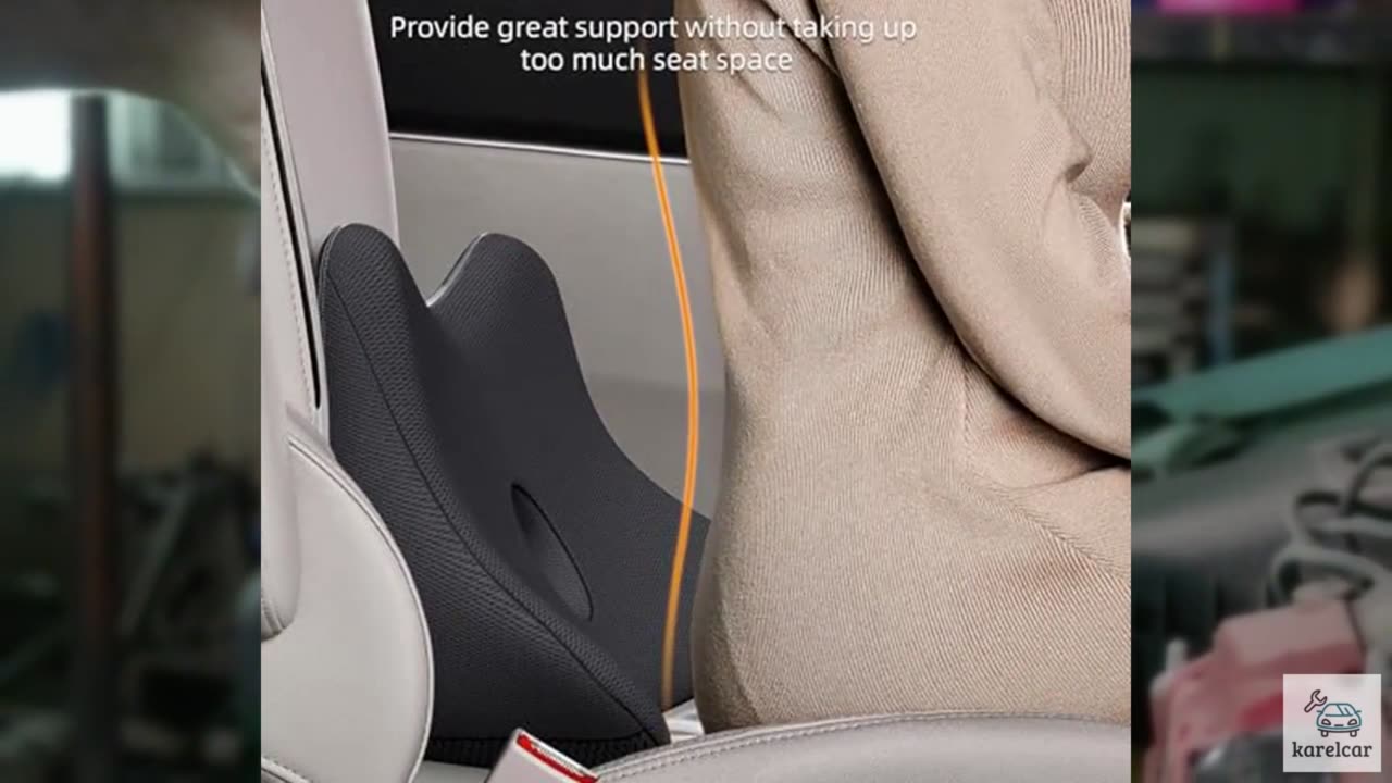 Benazcap Lumbar Support Pillow for Car, Lower Back Support Pillow, Memory Foam S