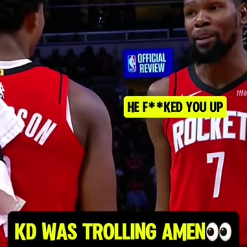 KD WAS TROLLING AMEN THOMPSON 👀
