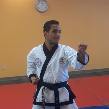 Instructor Marlon Gavironda Learning Chon Tu Taekwondo Hyung # 1