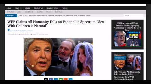 WEF Claims All Humanity Falls on Pedophilia Spectrum