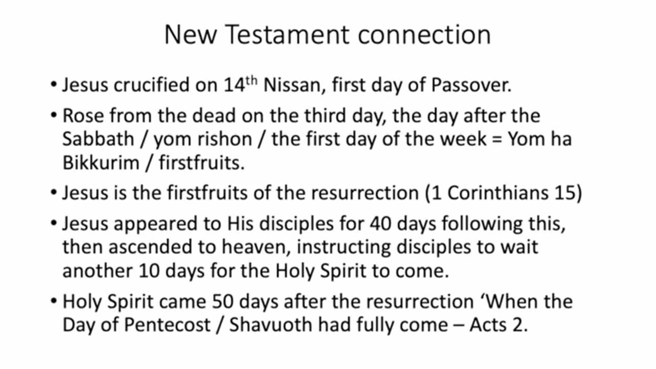 What is the New Testament connection to Shavuoth?