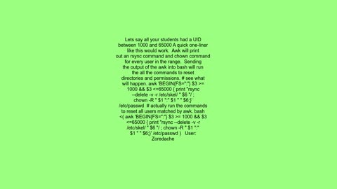 How can I automate clearing and resetting a Linux user&#39;s home directory to a default