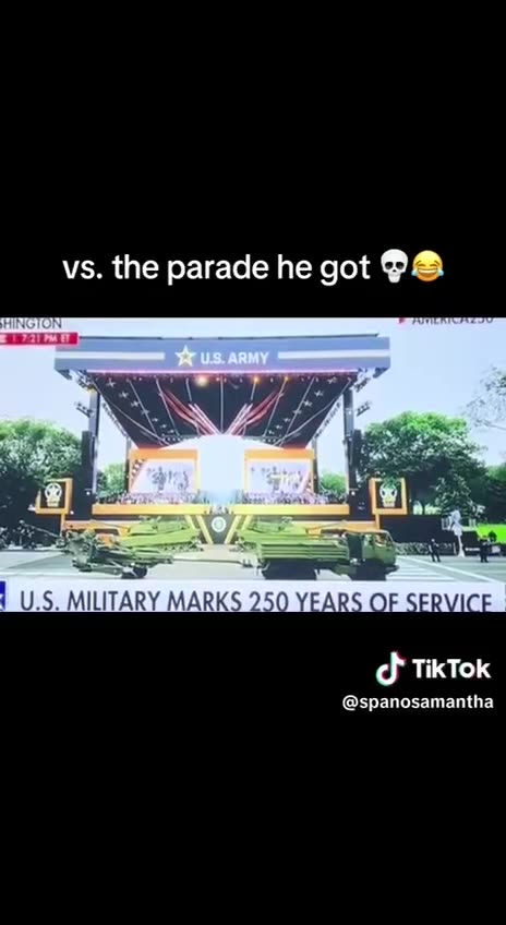 North Korean military parade vs. US military parade.