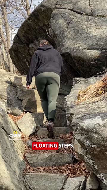AWESOME FLOATING STEPS ON A HIKING TRAIL!