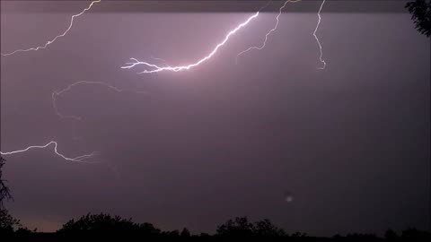 Lightning above