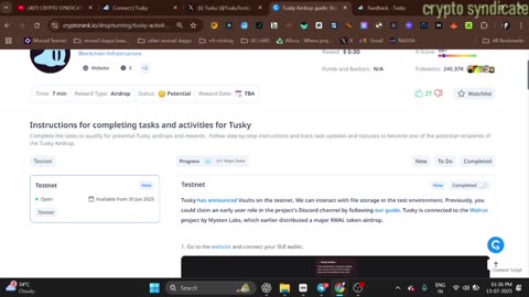 Tusky Airdrop LIVE – FREE to Join! | Backed by SUI & WALRUS
