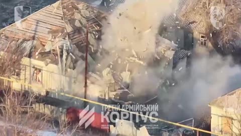 Ukrainian Fiber-Optic Drones Blow the Roof Off Russian Occupied Buildings