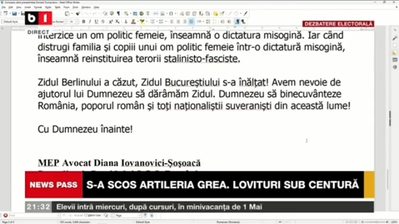 Intervenție B1TV - DIS--- - 29 aprilie 2025 - ora 23:13