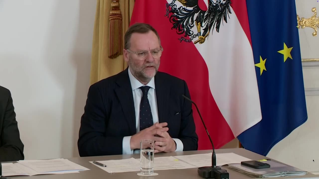 Pressefoyer nach dem Ministerrat