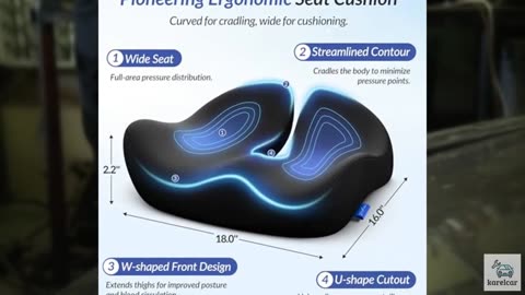 ZIKEE Pioneering Seat Cushion for Pressure Relief, Ergonomic Office Chair Cushio