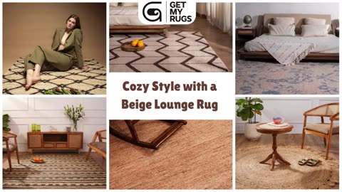 Premium Beige Lounge Rug for Home Decor