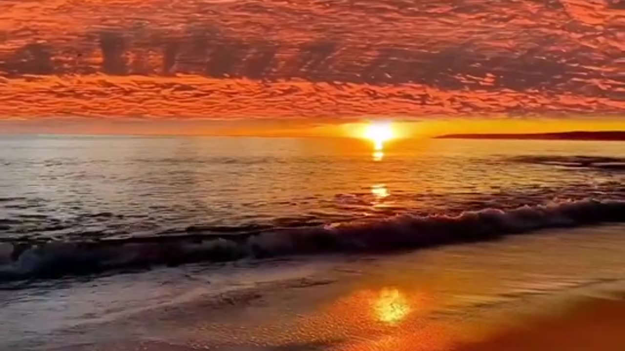 Beach sea sunset