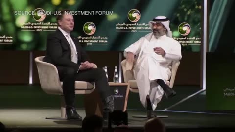Elon Musk speaks at the Saudi Investment Forum in Riyadh