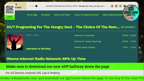 Shema Internet Radio Live Daily Stream