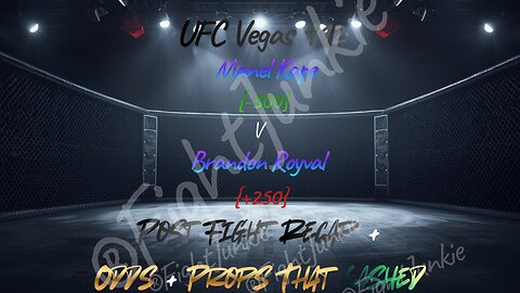 UFC Vegas 112 -300 Manel Kape Destroys Brandon Royval In 1 Full Recap!