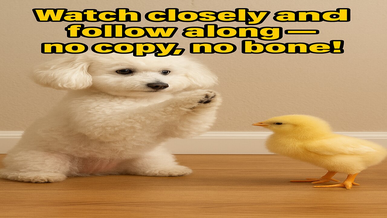 Cutest Lesson Ever 🐶🐥 Chick Learns Puppy Tricks!