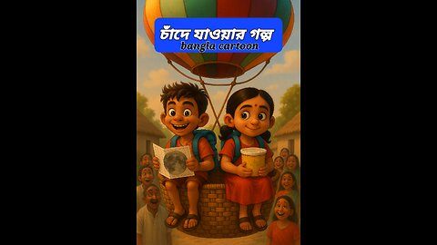 চাঁদে ছুটির প্ল্যান! | দই-চালিত বেলুনে রাফি-নিধির হাসির অভিযান 🌕 | Bengali Funny Kids Animation