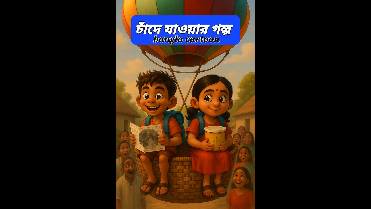 চাঁদে ছুটির প্ল্যান! | দই-চালিত বেলুনে রাফি-নিধির হাসির অভিযান 🌕 | Bengali Funny Kids Animation