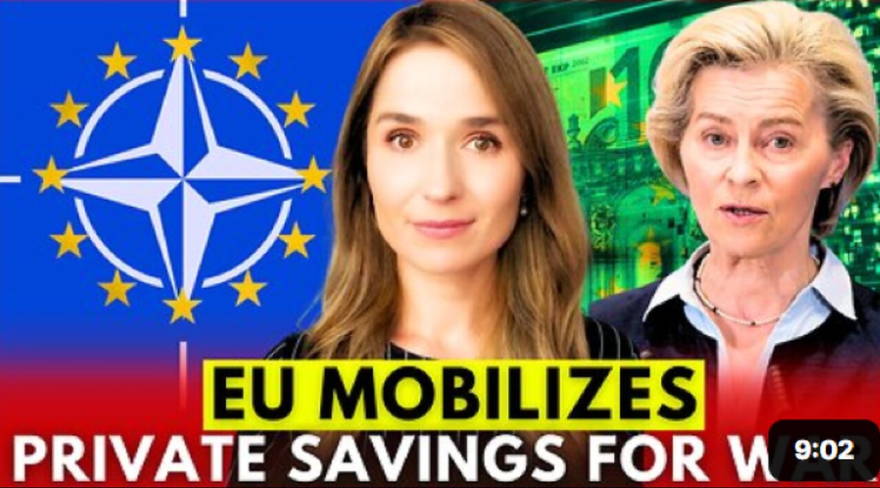 🚨 Private Savings for War: EU to Use 10 Trillion Euros of Citizens' Savings for EU Militarization