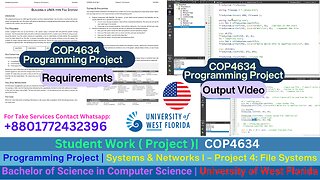 Student Work(Project)|COP 4634 Project 4: Simulated File System Using Structs Work Video |UWF