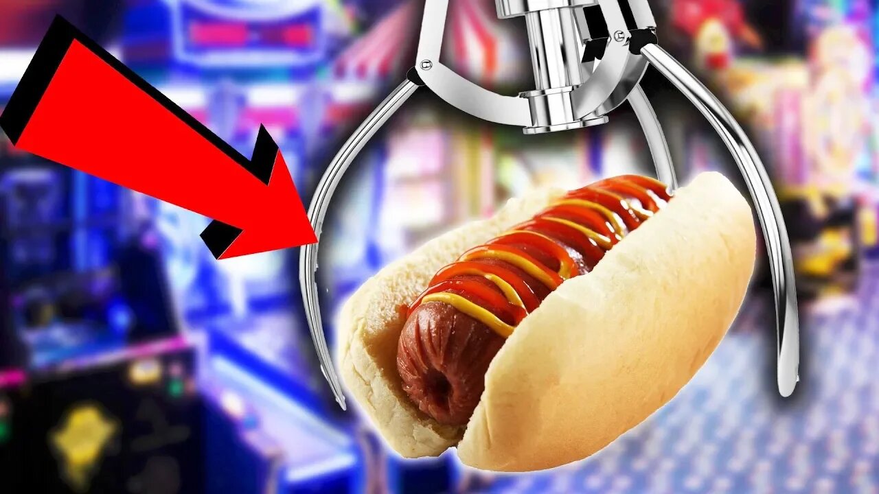 WON A HOTDOG FROM THE CLAW MACHINE???