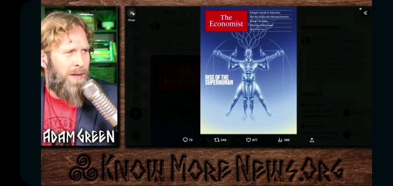 The Economist's Rise of The Superhuman and Elon Musk promoting Transhumanism