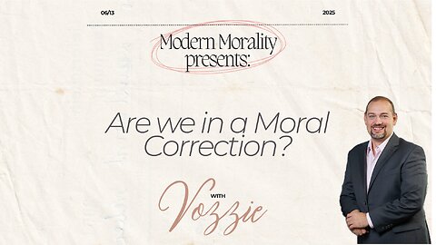 Modern Morality - Are we undergoing a moral correction?
