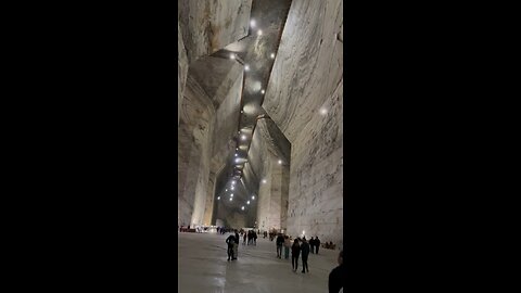 Huge salt mine in Romania