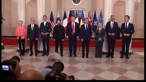 President Trump joins #Zelensky and European leaders for family photo #Trump #EuropeanLeaders #japd