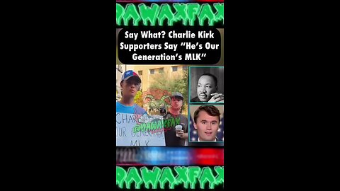 #CHARLIEKIRK SUPPORTERS ARE CLAIMING HE WAS "OUR GENERATION'S #MLK " 👀 The fact that none of them