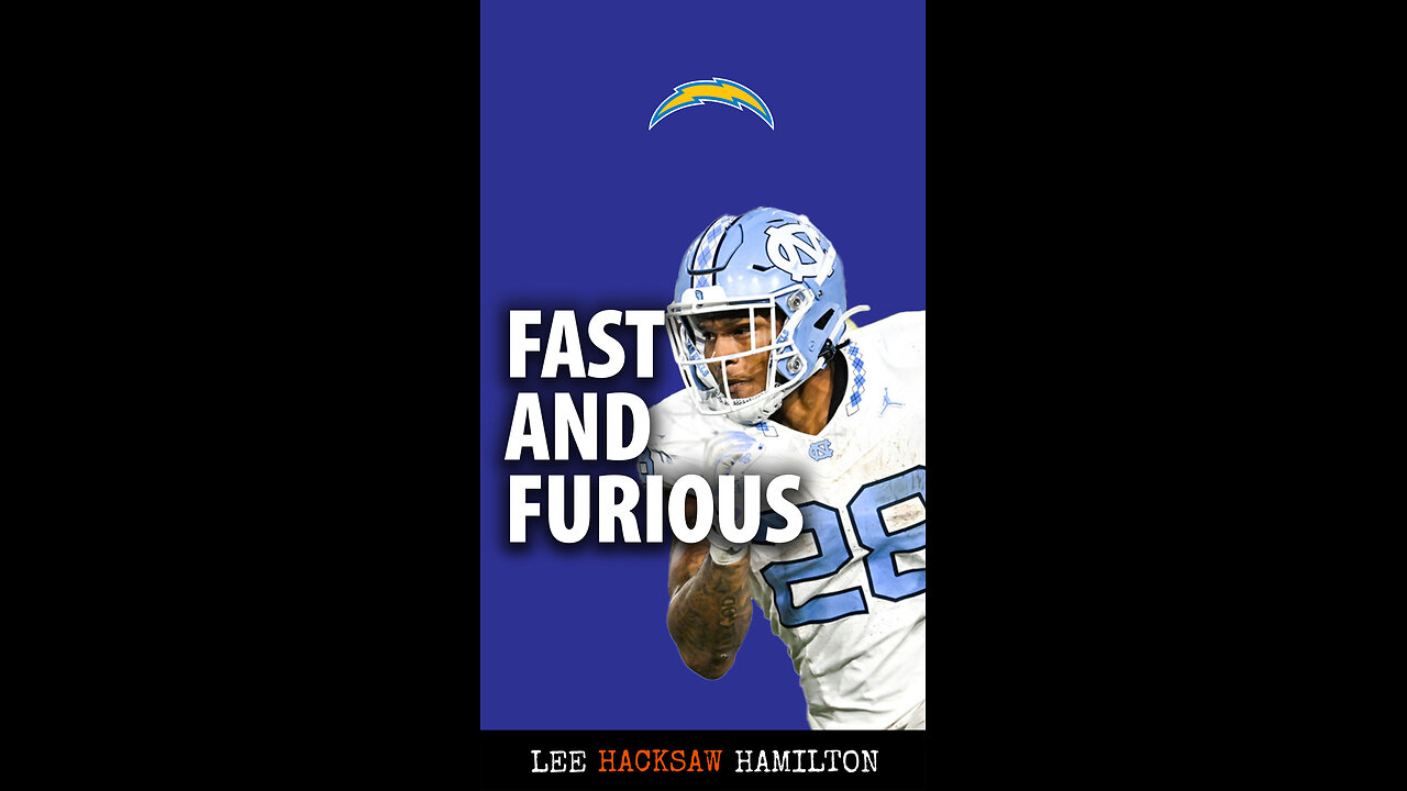 Chargers select fast and furious RB Omarion Hampton from North Carolina in 2025 NFL Draft.