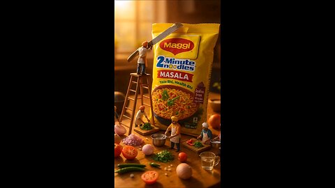 Miniature Chef's Clocking in to make your 2-Minute Noodles