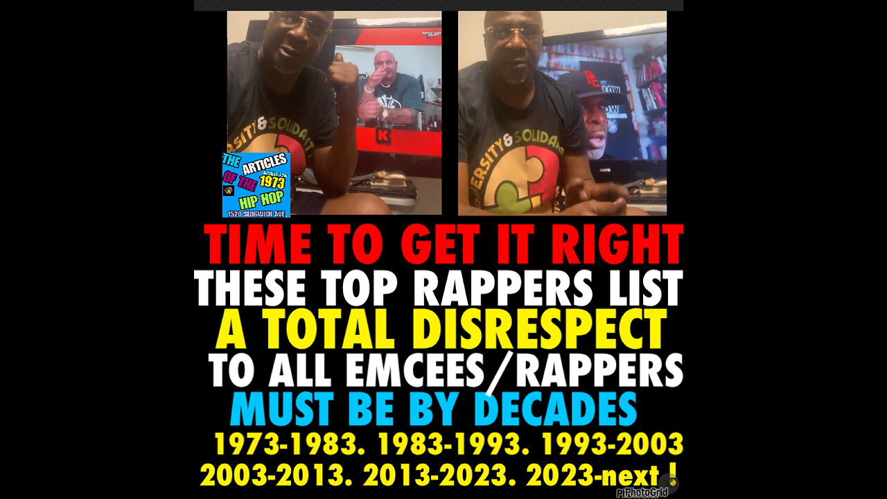 NIMH #834 These top Rappers list need to be broken down by Decades of Hip Hop.