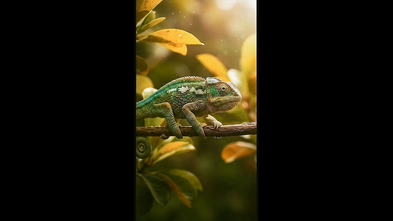 Lightning Attack: Chameleon Snaps Up Insect