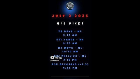 Free MLB Picks July 2, 2025