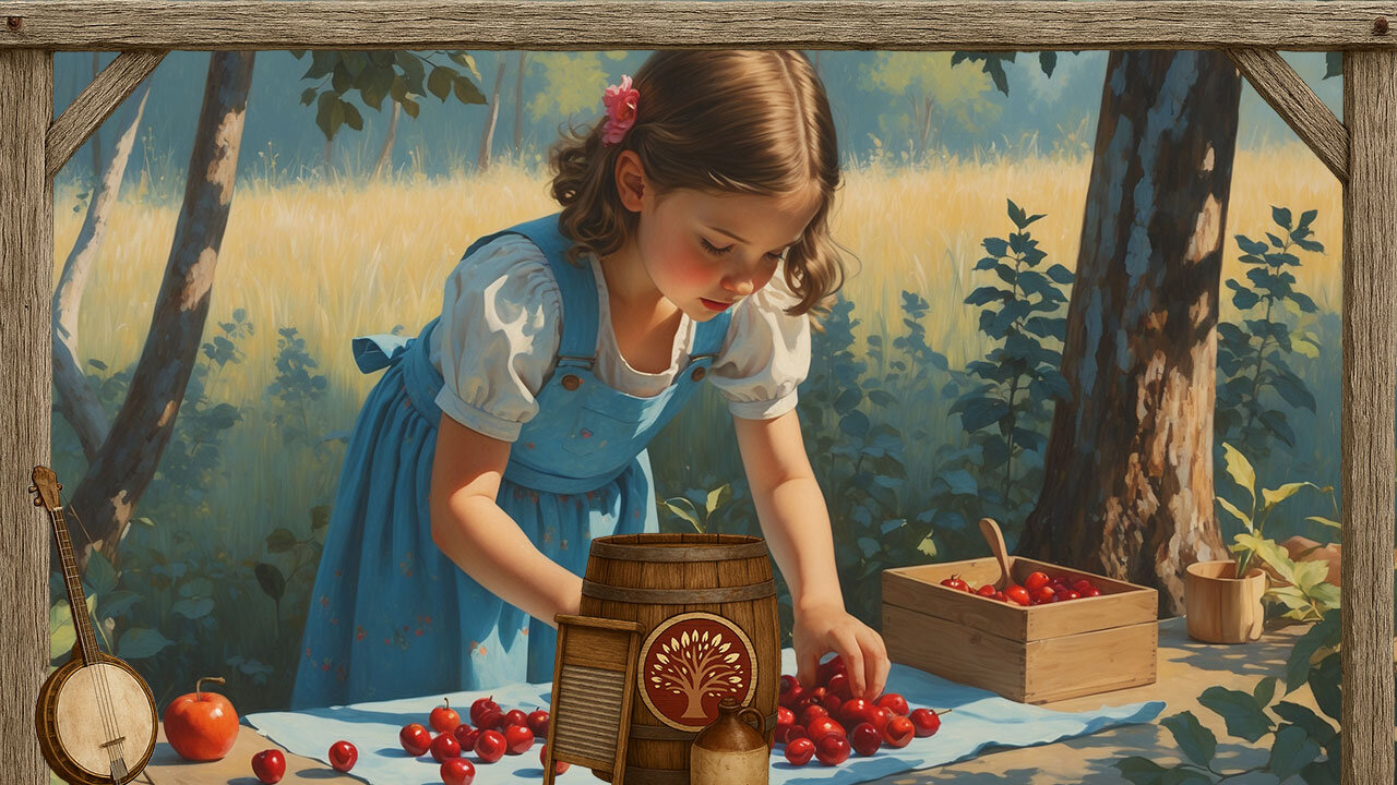 Relaxing Appalachian Bluegrass 【011】 Banjo & Fiddle “Cherry Queen” Magic - Story in Description