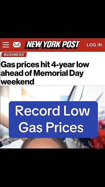 Captioned - Record Low Gas Prices ahead of Memorial weekend