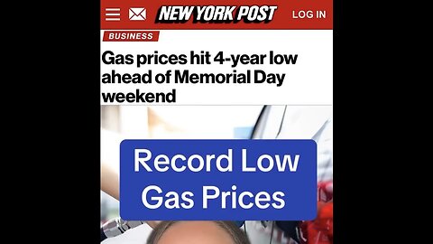 Captioned - Record Low Gas Prices ahead of Memorial weekend