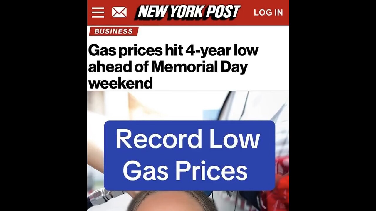 Captioned - Record Low Gas Prices ahead of Memorial weekend