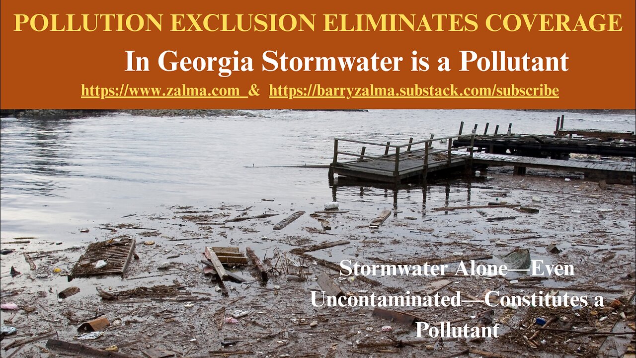 Pollution Exclusion Eliminates Coverage