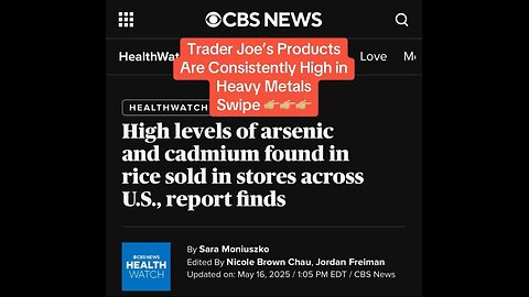 Brown rice is LOADED with arsenic and heavy metals…