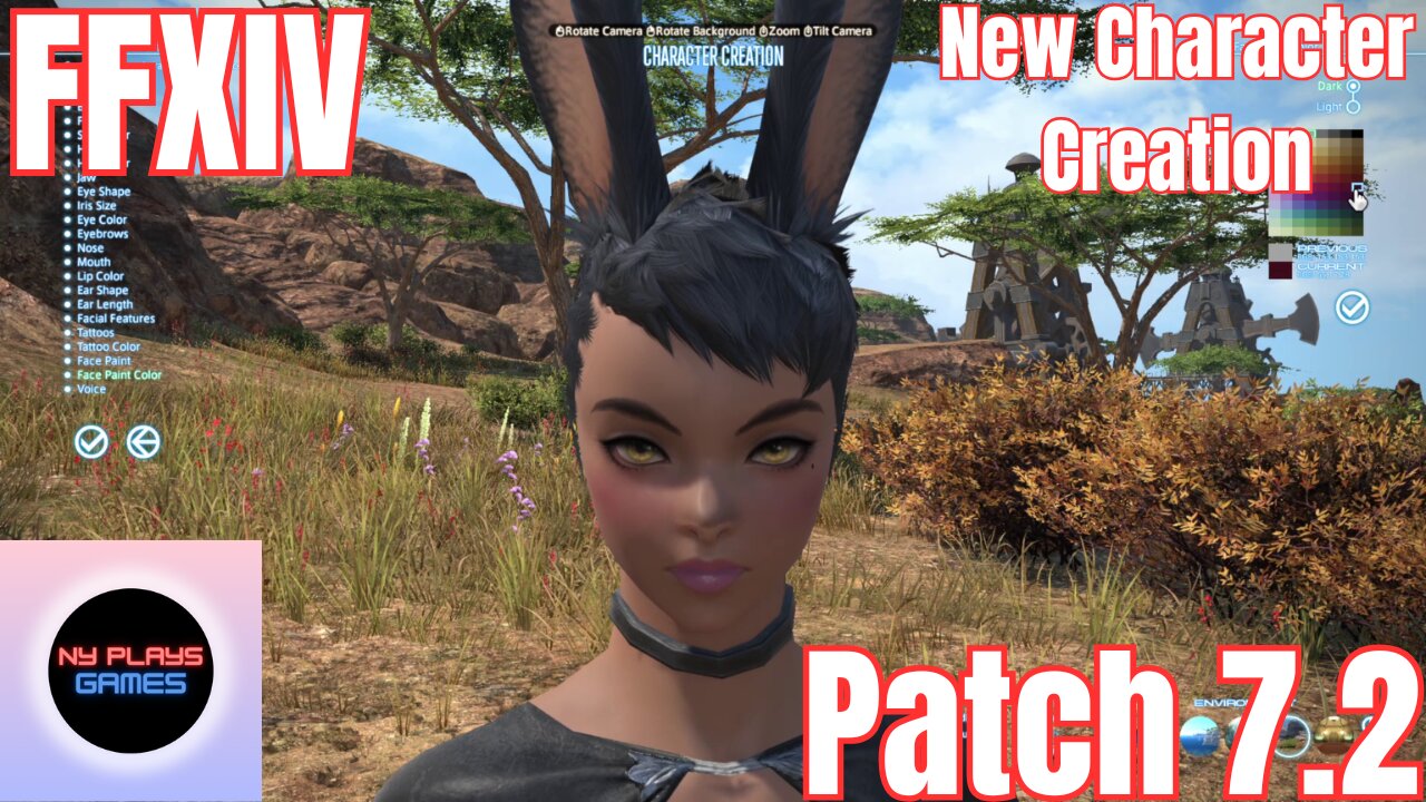 FFXIV - Character Creation - HUD Set up (GamePad) - Patch 7.2