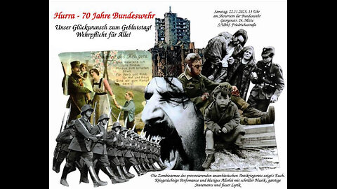 Live🛑: "Am 22. November berichte ich live vom der Demo: "70 Jahre Bundeswehr - Hurra! Unsere Glückwunsch zum Geblutstag!".