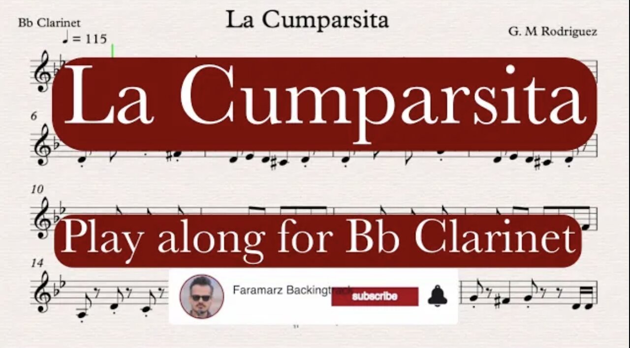 La Cumparsita - Rodriguez | Play along for Bb Clarinet
