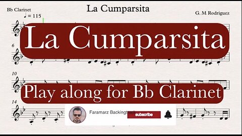 La Cumparsita - Rodriguez | Play along for Bb Clarinet