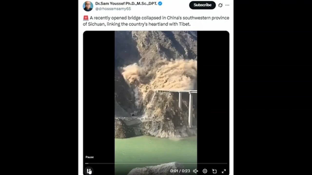 Huge Landslide And Bridge Collapse Caught On Camera!