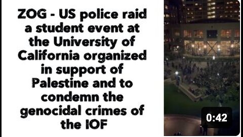 US police raid a student event at the University of California organized in support of Palestine and to condemn the genocidal crimes of the IOF