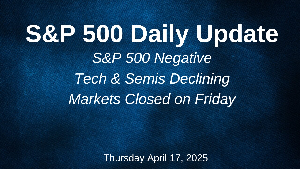 S&P 500 Daily Update For Thursday April 17, 2025